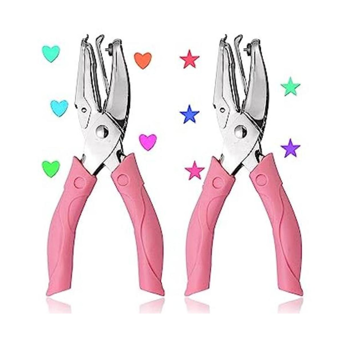 2 perforadoras de papel de mano de metal premium de un