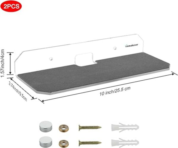 2 piezas de 10 pulgadas acrílico estante de pared soporte
