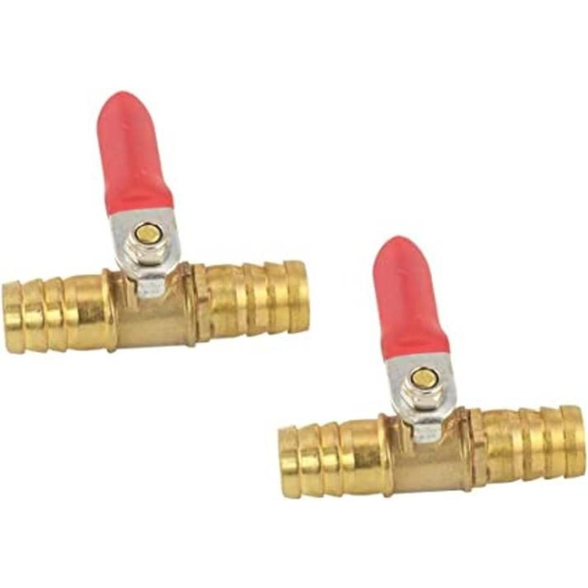 2 piezas de 12 pulgada manguera de latón Barb x Barb bola