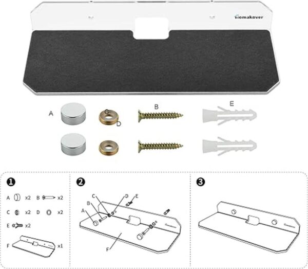 2 piezas de 10 pulgadas acrílico estante de pared soporte
