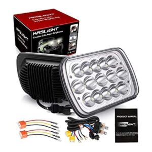 2 piezas de 7 x 6 luces LED con arnés de relé para faros_1