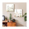 2 piezas de arte de pared floral colorido rosa amarillo_3