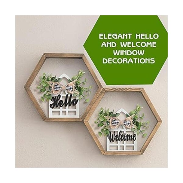 2 piezas de decoración de bandeja escalonada para ventana