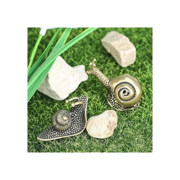2 piezas de decoración de caracol al aire libre estanque