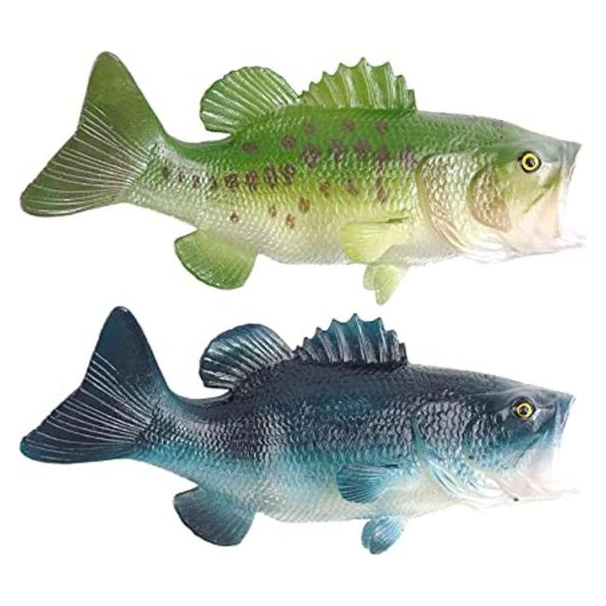 2 piezas de decoración de pastel de pesca de peces falsos