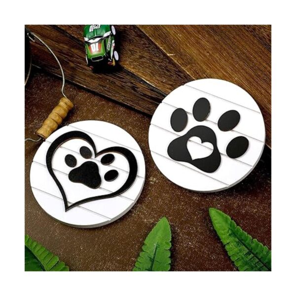 2 piezas de letrero de madera para mascotas decoración de