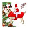 2 piezas de disfraz de Navidad para perro Papá Noel