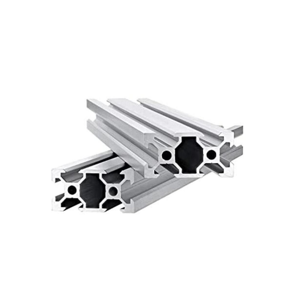 2 piezas de extrusión de aluminio 80.315 in con ranura en