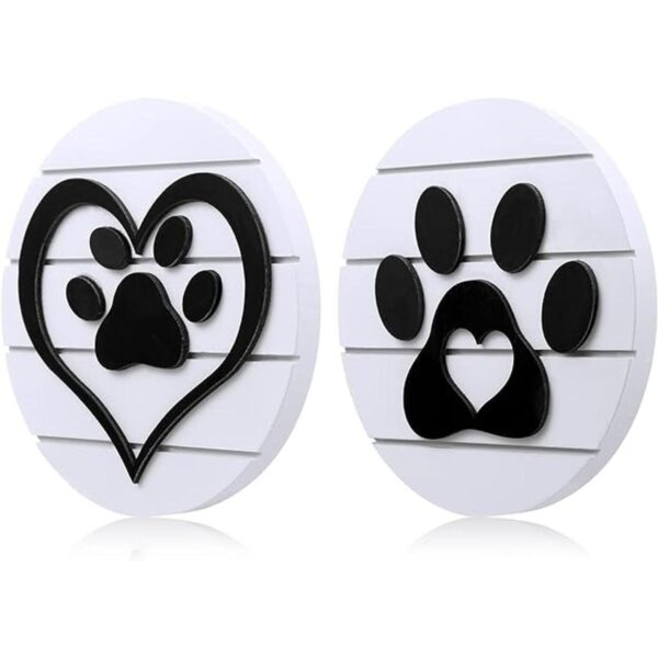 2 piezas de letrero de madera para mascotas decoración de