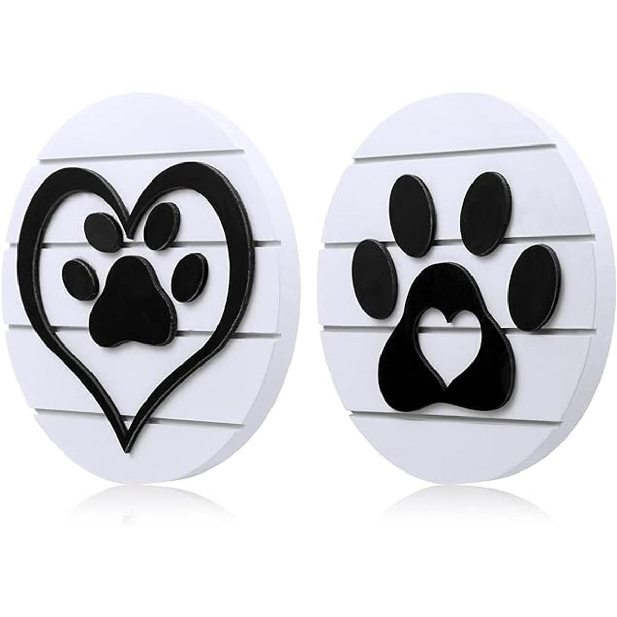 2 piezas de letrero de madera para mascotas decoración de