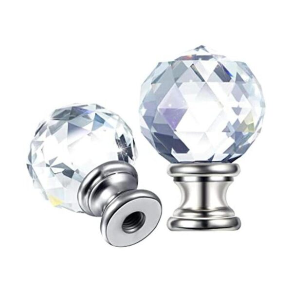 2 piezas de lámpara de cristal con acabado de acabado de