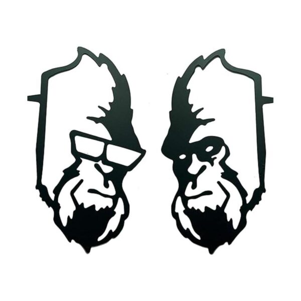 2 piezas de metal Bigfoot Tree Hugger Decor acero Bigfoot