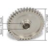 2 piezas de metal acero diff engranaje principal 38T motor_2
