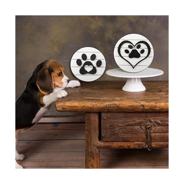 2 piezas de letrero de madera para mascotas decoración de