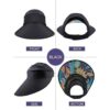 2 piezas de sombrero de visera de ala ancha para la playa_5