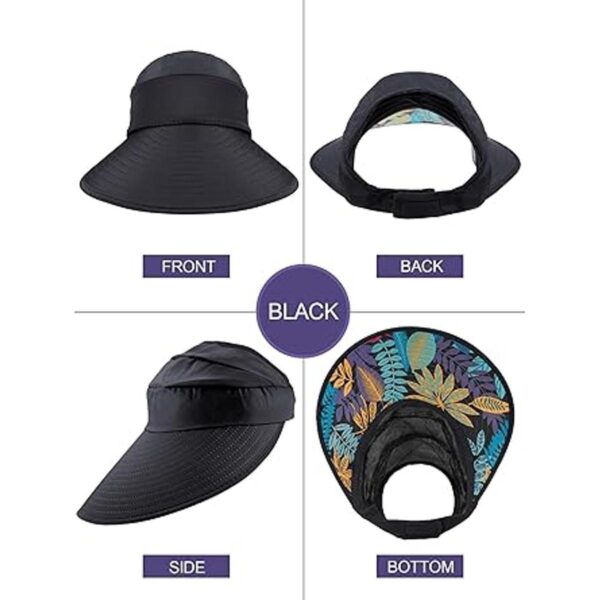 2 piezas de sombrero de visera de ala ancha para la playa_5