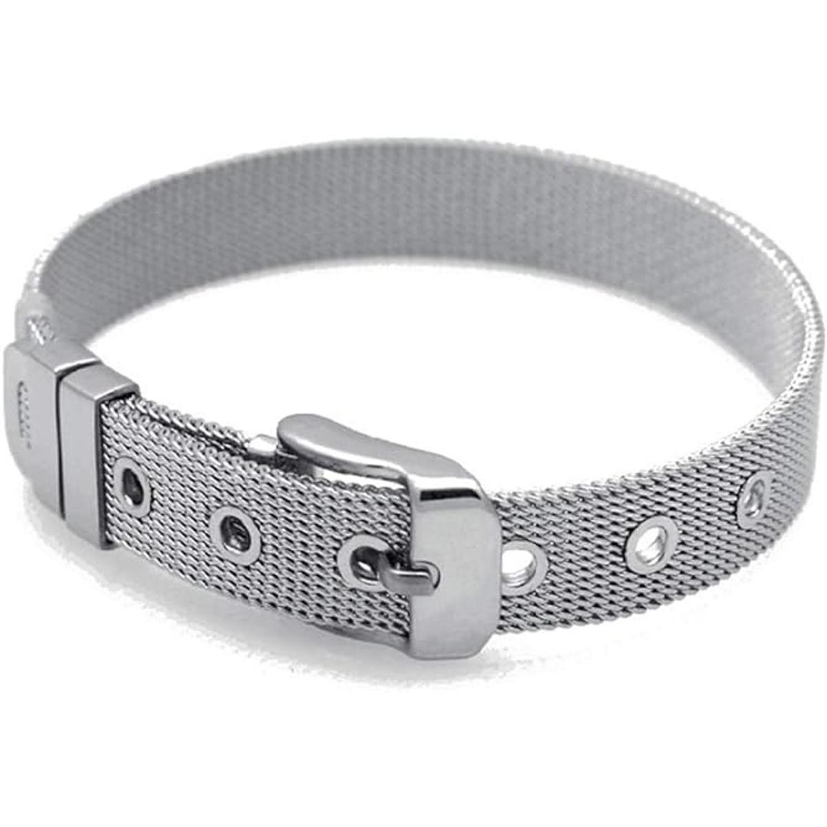 2 pulseras de malla de acero inoxidable de 0.315 in de