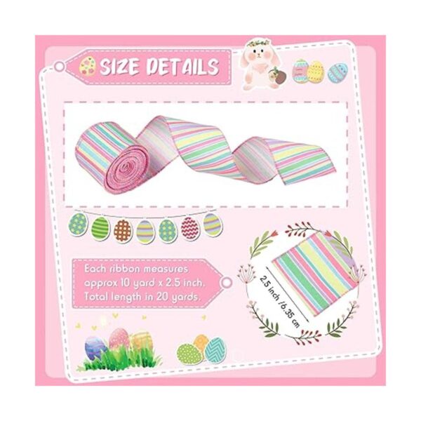 2 rollos de 20 yardas cinta de borde con alambre de
