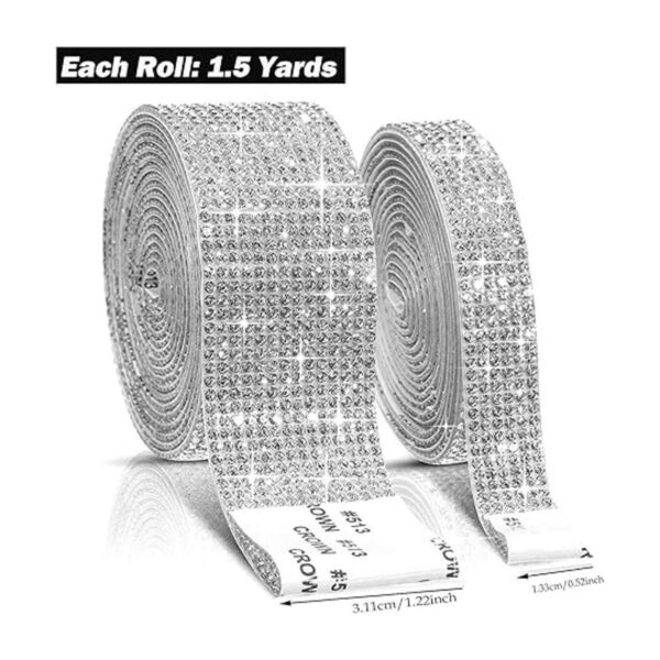 2 rollos de cinta autoadhesiva de diamantes de imitación_5