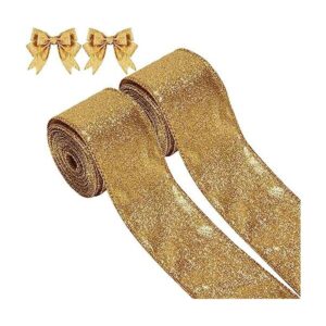 2 rollos de cinta de decoración de Navidad de 20 yardas