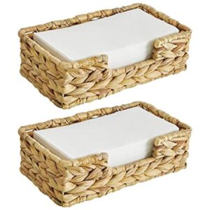 2 servilletas de jacinto de agua cestas de mimbre