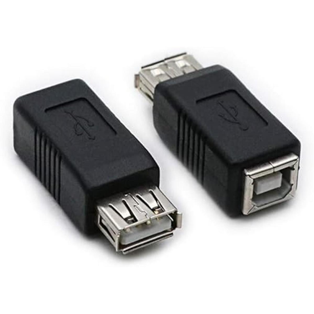 2 unidades USB 2.0 AFBF enchufe tipo A hembra a tipo B