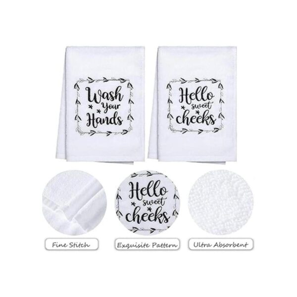 2 toallas de mano divertidas con refranes Hello Sweet