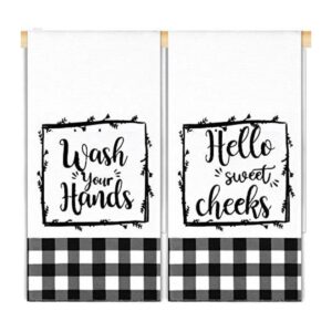 2 toallas de mano de granja para baño toallas de mano