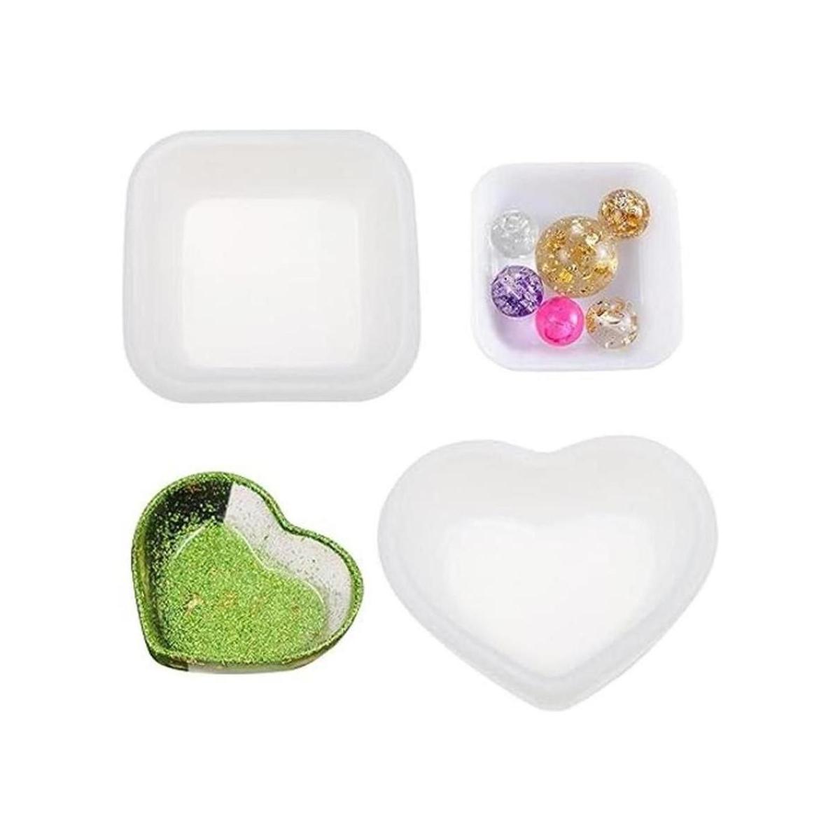 2 unidades de forma de corazón pequeño caja de