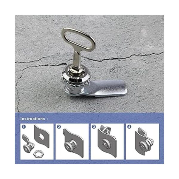 2 unids Cam Lock con triángulo zócalo clave rotación de 90