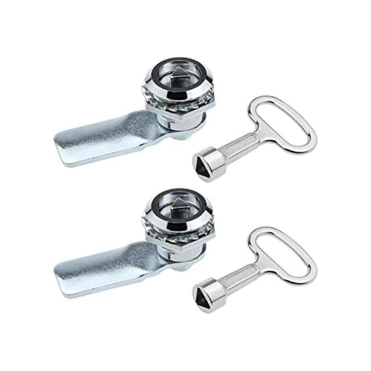 2 unids Cam Lock con triángulo zócalo clave rotación de 90