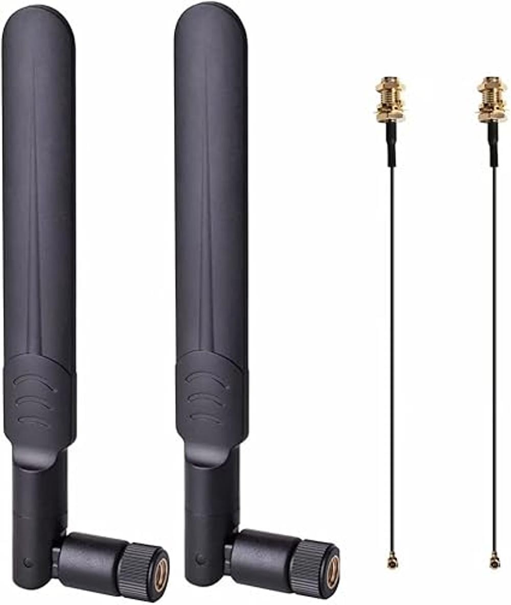 2 x 8dBi WiFi RPSMA Antena macho de 2.4 GHz 5.8 GHz de