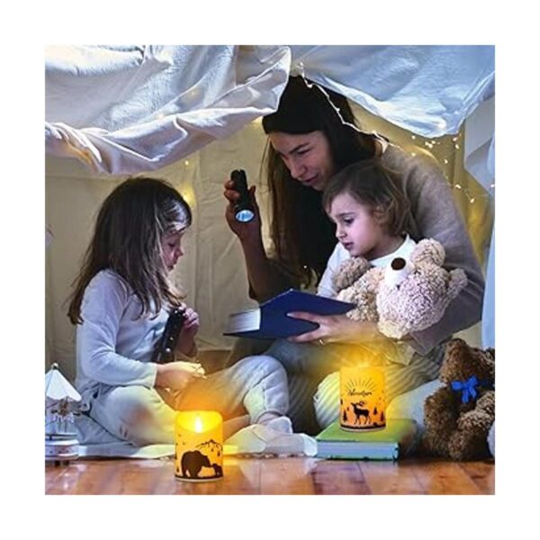 2 velas LED sin llama de Navidad con temporizador de 8_2