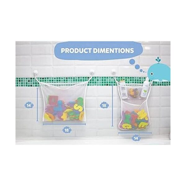 2 x Mesh Organizador de juguetes para baño 6 ganchos_2