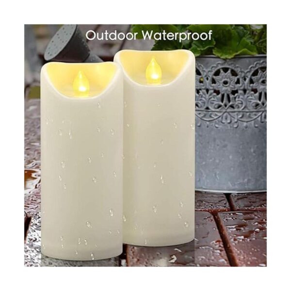 2 velas de pilar LED de 3.0 x 7.0 in resistentes al agua_3