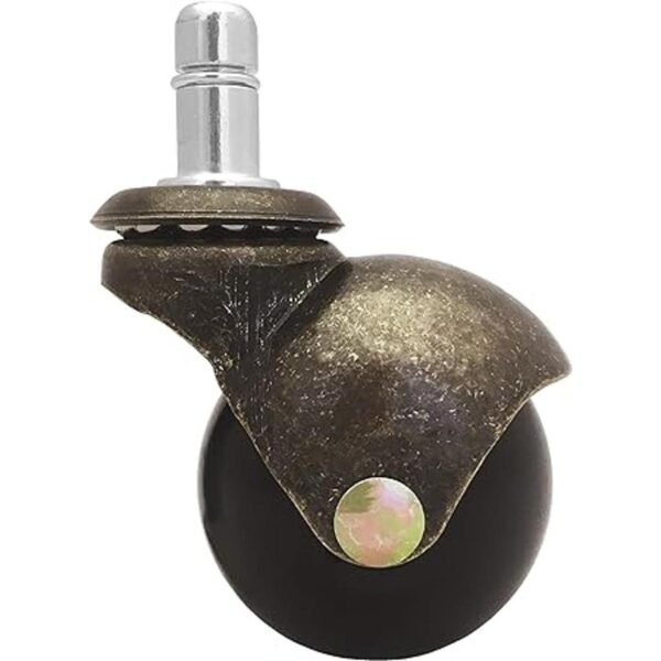 2 latón envejecido Ball Caster Rueda para oficina_2
