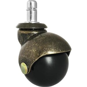 2 latón envejecido Ball Caster Rueda para oficina_1