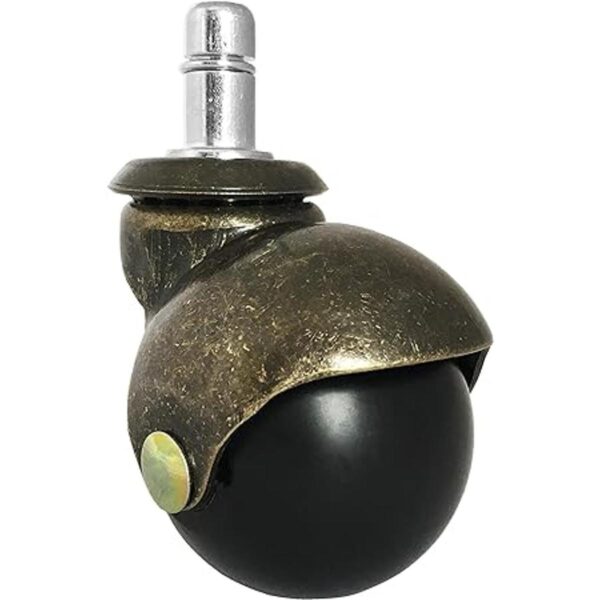 2 latón envejecido Ball Caster Rueda para oficina_1