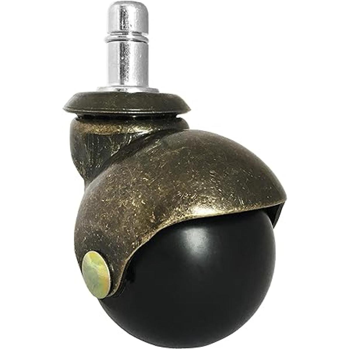 2 latón envejecido Ball Caster Rueda para oficina