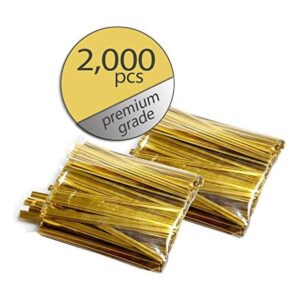 2.000 Calidad Premium Wholesale oro metálico Twist Ties 3_1