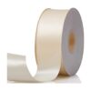2x50 Yards Ivory Double Faced Satin RibbonSolid Color