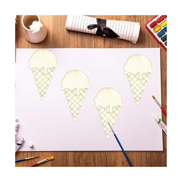 20 adornos colgantes de madera de helado para_3