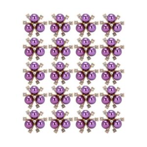 20 adornos de perlas de diamantes de imitación broche de