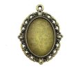 20 bandejas colgantes ovaladas de bronce envejecido_1