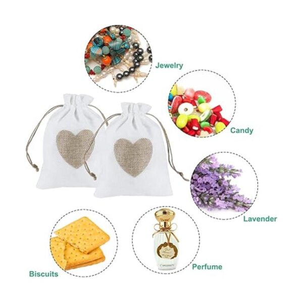 20 bolsas de arpillera 5 x 7 pulgadas bolsas de regalo_4