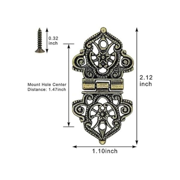 20 bisagras decorativas antiguas de bronce con diseño de