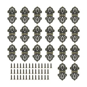 20 bisagras decorativas antiguas de bronce con diseño de