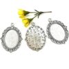 20 bandejas colgantes ovaladas de plata antigua diseño de_3