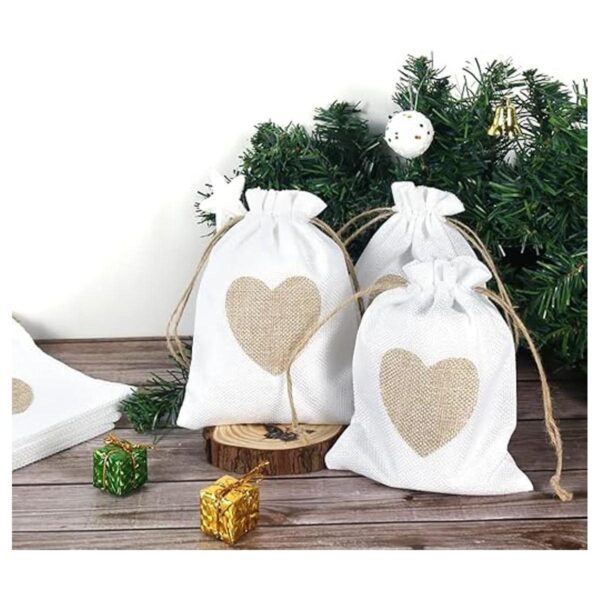 20 bolsas de arpillera 5 x 7 pulgadas bolsas de regalo_5