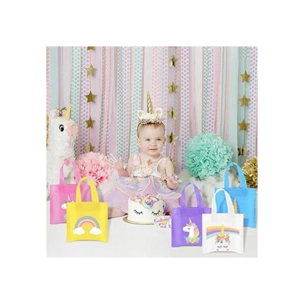 20 bolsas de recuerdos de fiesta de unicornio arcoíris_5